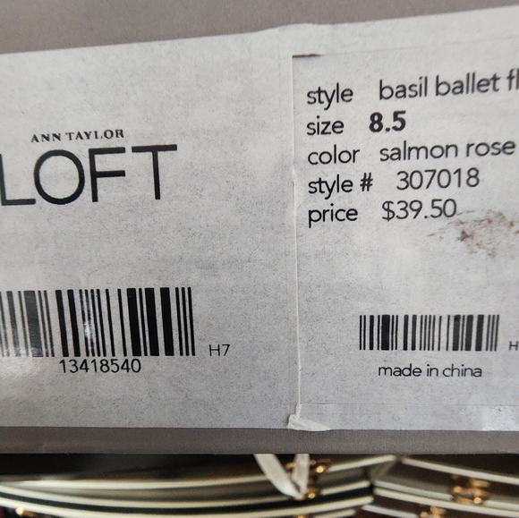 Ann Taylor Loft Ballet Flats color salmon rose - Picture 8 of 8